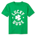 Boys Lucky Dude Shamrock Graphic Tee